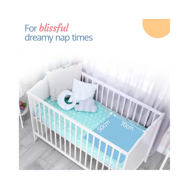 LuvLap Instadry Baby Bed Protector Light Blue - Small (M.No 18675)