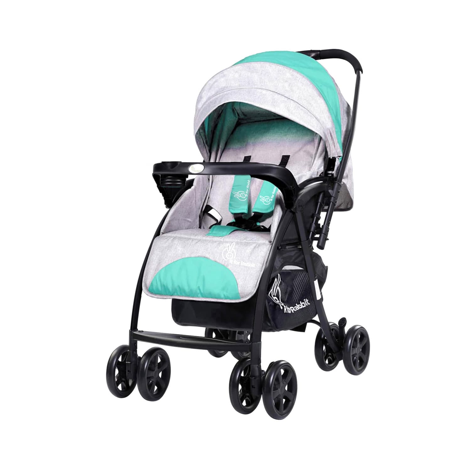 R for Rabbit Sugar Pop Baby Stroller from 0 - 3 Years (Green Grey)
