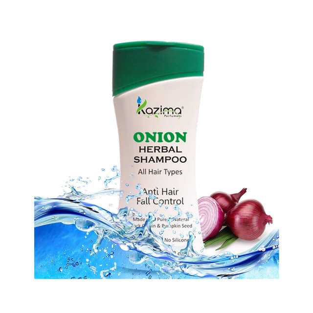 Kazima Onion Herbal Shampoo with Multi Vitamins & Milk Proteins, Anti Hair Fall Control, 200ml