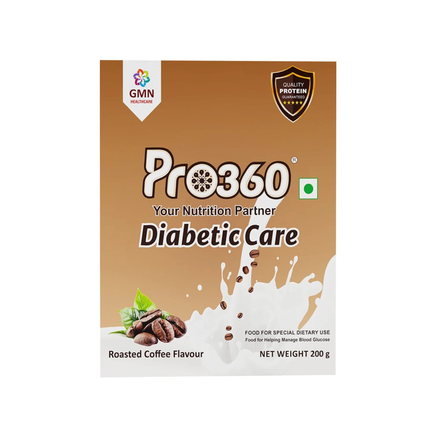 GMN Pro360 Diabetic Nutrition Powder Roasted Coffee Flavour (200g Refill Pack)