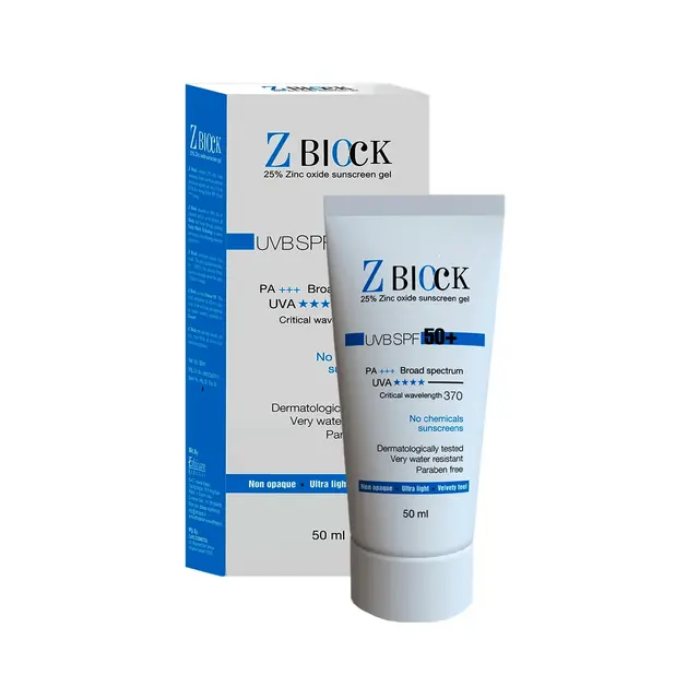 Z-Block 25% Zinc Oxide Sunscreen Gel, SPF 50+ (50ml)