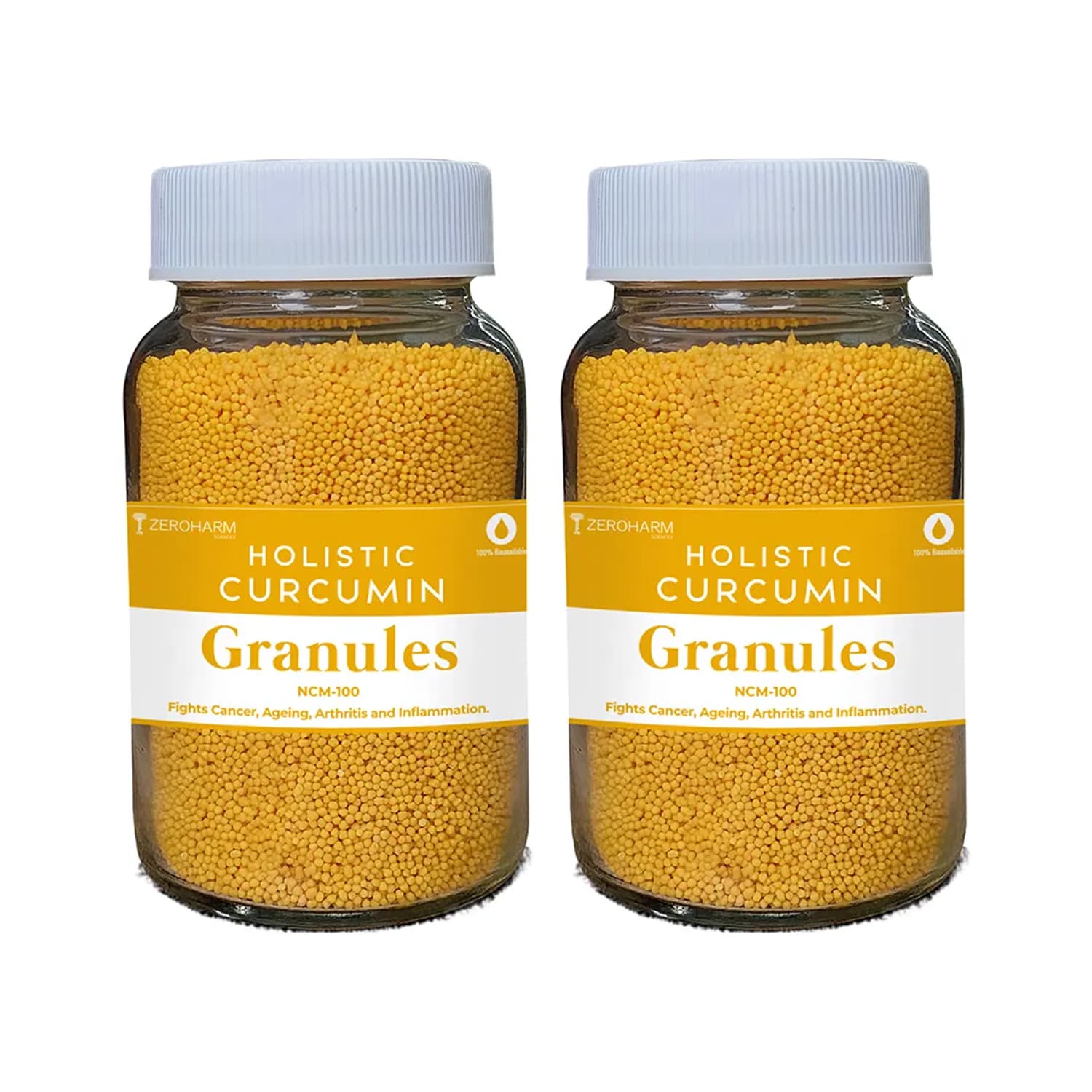 Zeroharm Sciences Holistic Curcumin Granules (Pack of 2)