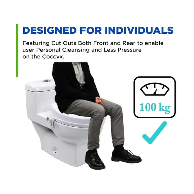 Healthshine Commode Seat Elevator without Lid (6 inches)