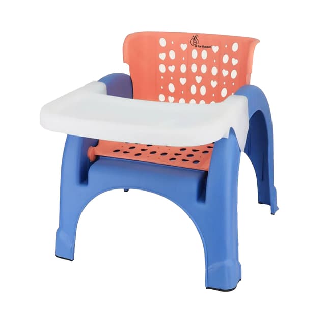 R for Rabbit Jelly Bean 3 in 1 Multi-Functional Kids Chair from 1-8 Years (Orange Blue)