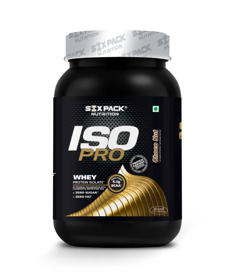 Six Pack Nutrition ISO Pro Whey Protein Powder Choco Nut Flavour 1Kg