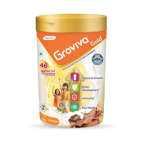 Groviva Gold Nutritional Powder for Growth and Development of Kids 2+ Years (Formerly Groviva Child Nutrition Supplement 400g Chocolate (Jar) )