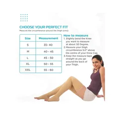 Vissco Medical Compression Above Knee Stockings - Medium PC0719