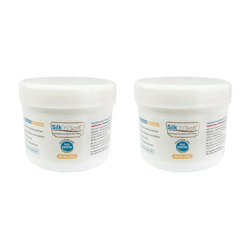 Fibroheal Silk and Soft Moisturizing Cream (100 ml) Pack of 2