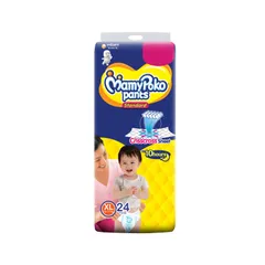 Mamy Poko Pants Standard Pant Style Diaper (Fits baby with 12-17 kg weight) XL, 24 Diapers