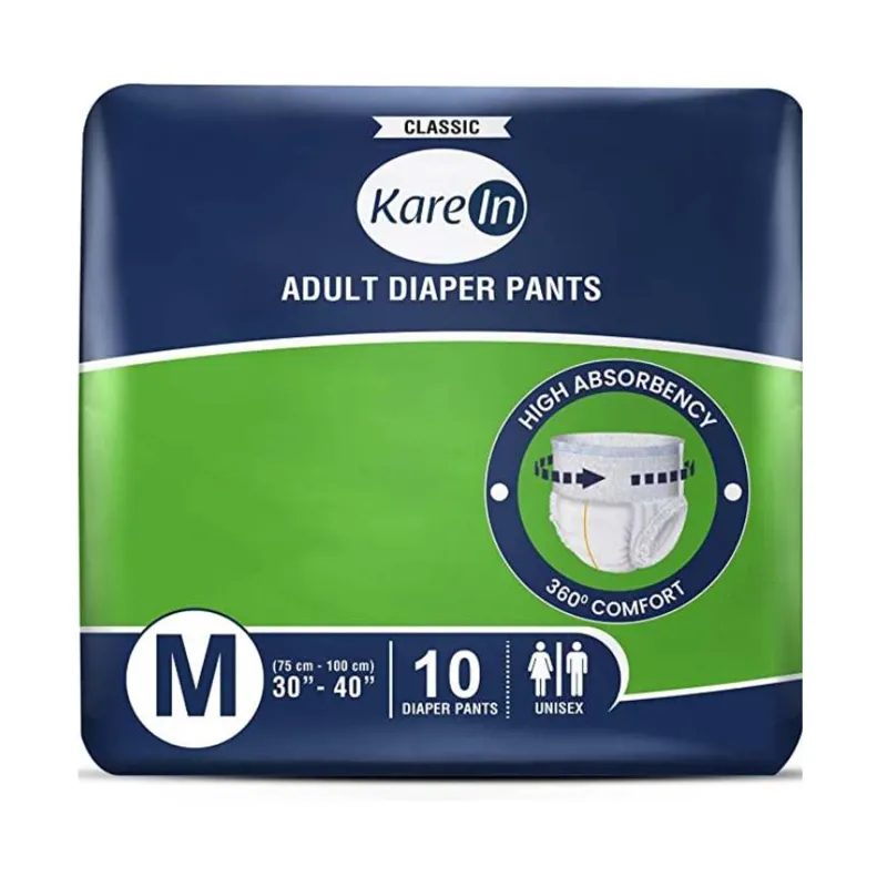 KareIn Classic Adult Diaper Pants, Pant Style, 10 Hours Protection Medium 30 to 40 Inches (10 Diapers)