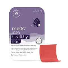 Wellbeing Nutrition Melts into Healthy Hair Oral Thin Strip (30Strips)