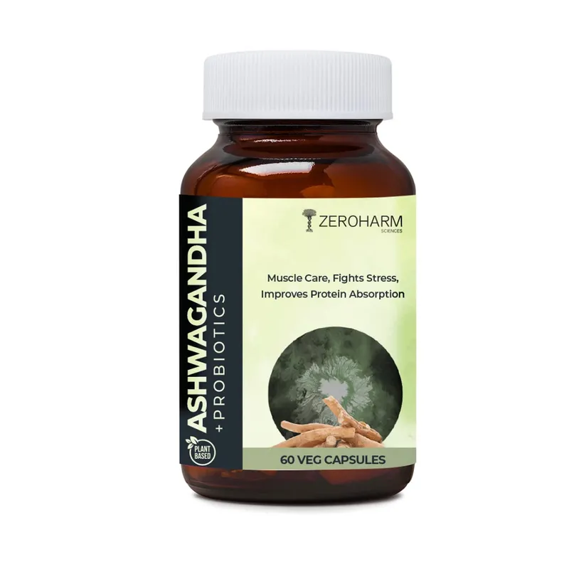 Zeroharm Sciences Ashwagandha Probiotics Supplement (60 nos)