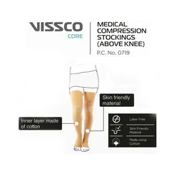 Vissco Medical Compression Stockings Above Knee - XL PC0719