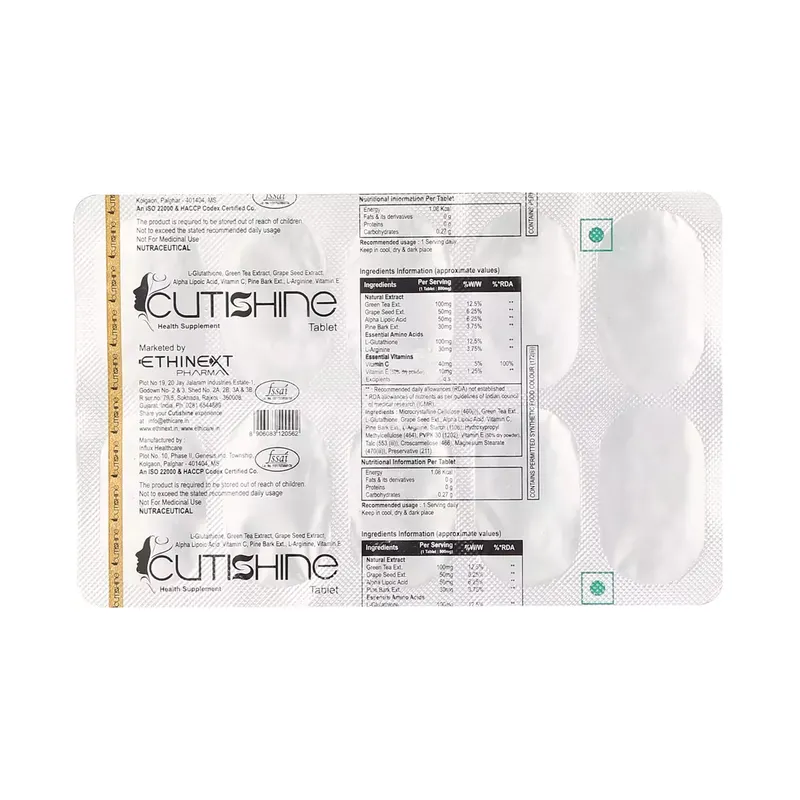 Cutishine Glutathione Tablets 10’s
