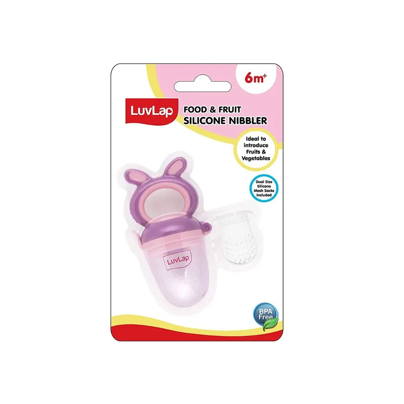 LuvLap Food And Fruit Silicone Nibbler - Bunny Rabbit (M.No 18603)