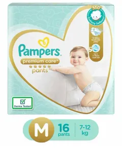 Pampers Premium Care Diaper Pants Size M (Medium) - Pack of 16