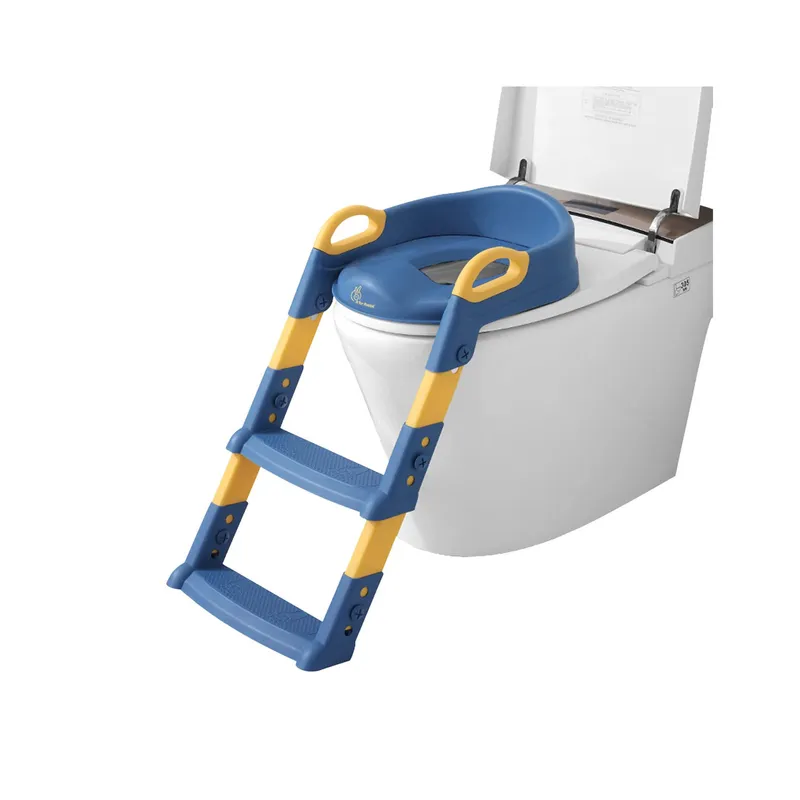 R for Rabbit Hilltop Potty Step Stool for Babies from 1 to 7 Years (Blue Yellow)