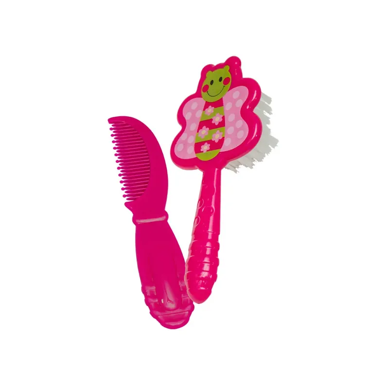 BeeBaby Comb and Brush Set for Newborn Babies - Butterfly Shape