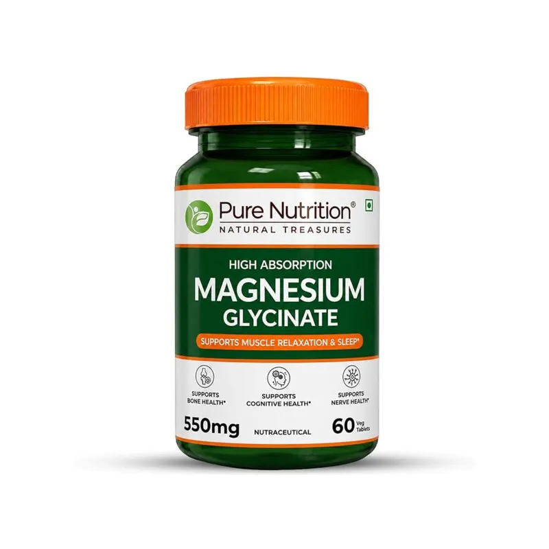 Pure Nutrition Magnesium Glycinate 550 Mg 60 Tablets