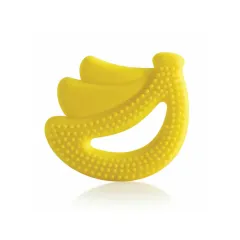 BeeBaby Banana Shape Soft Silicone Teether for Babies 3+ Months (Yellow)