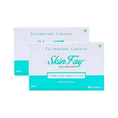 Adroit Skinfay Oral Moisturiser Ceramosides Capsules for Skin Hydration (10 Capsules) (Pack of 2)