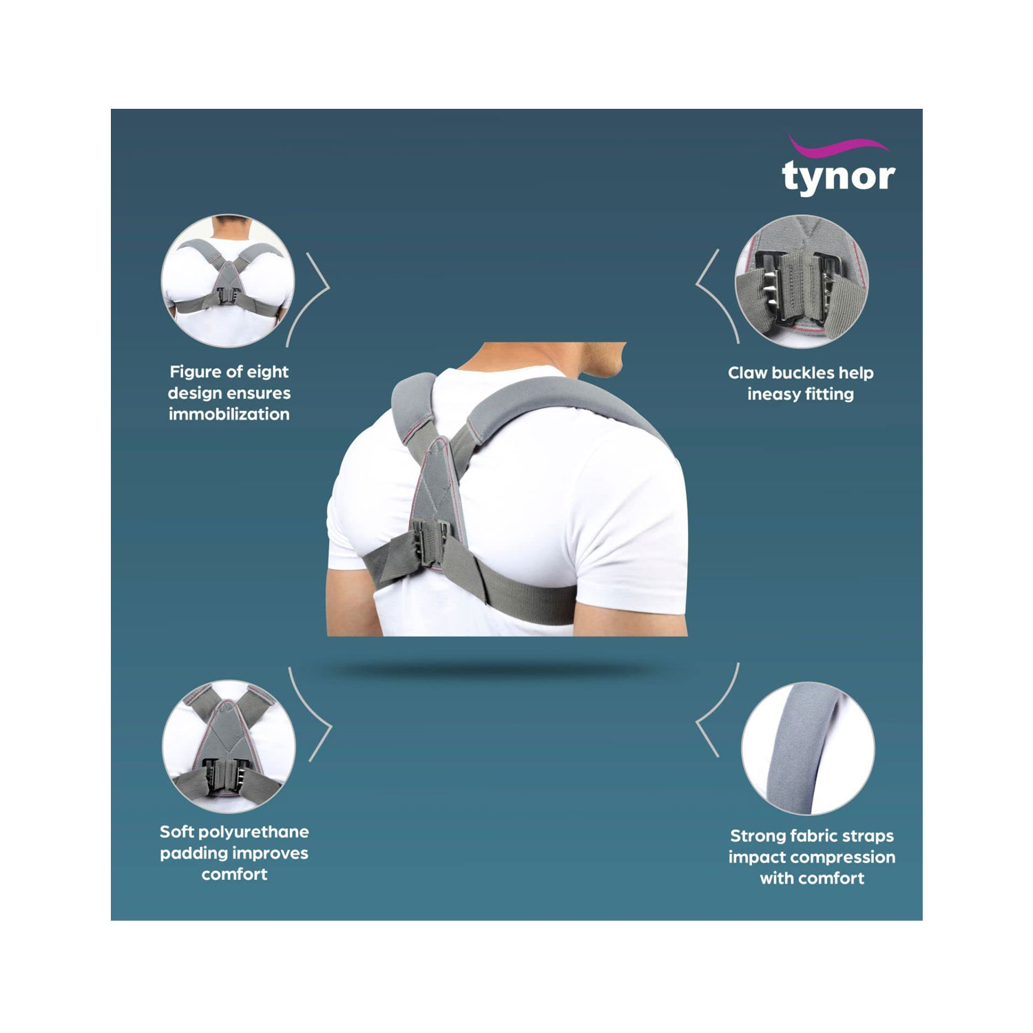 Tynor Clavicle Brace with Buckle Large C-04