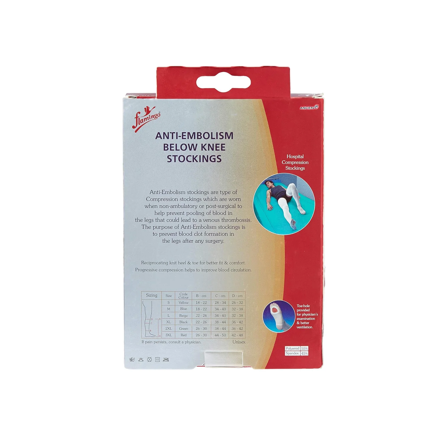 Flamingo Anti Embolism Below Knee Stockings OC2231 XXXL