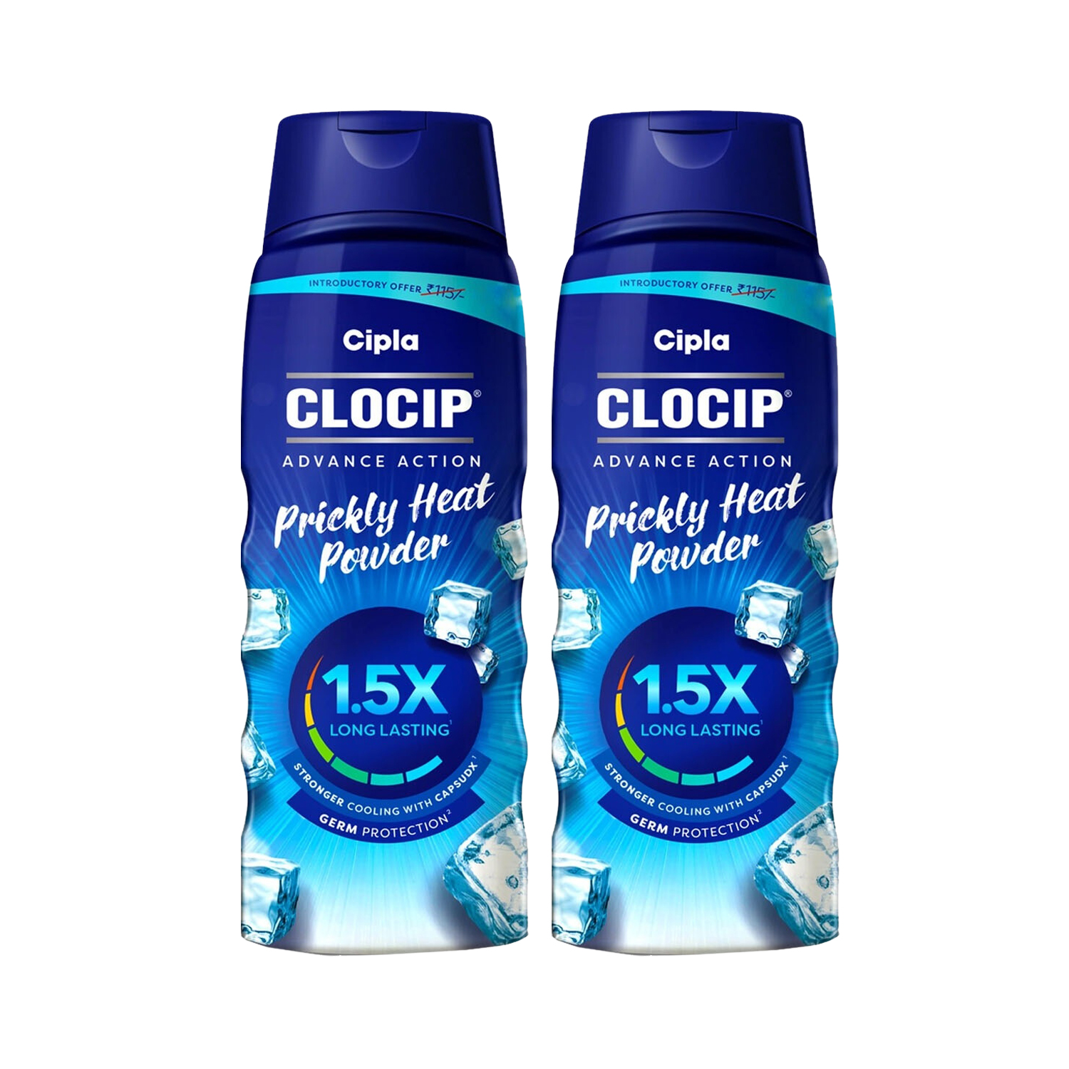 Cipla Clocip Advance Action Prickly Heat Powder 150g - (Pack of 2)
