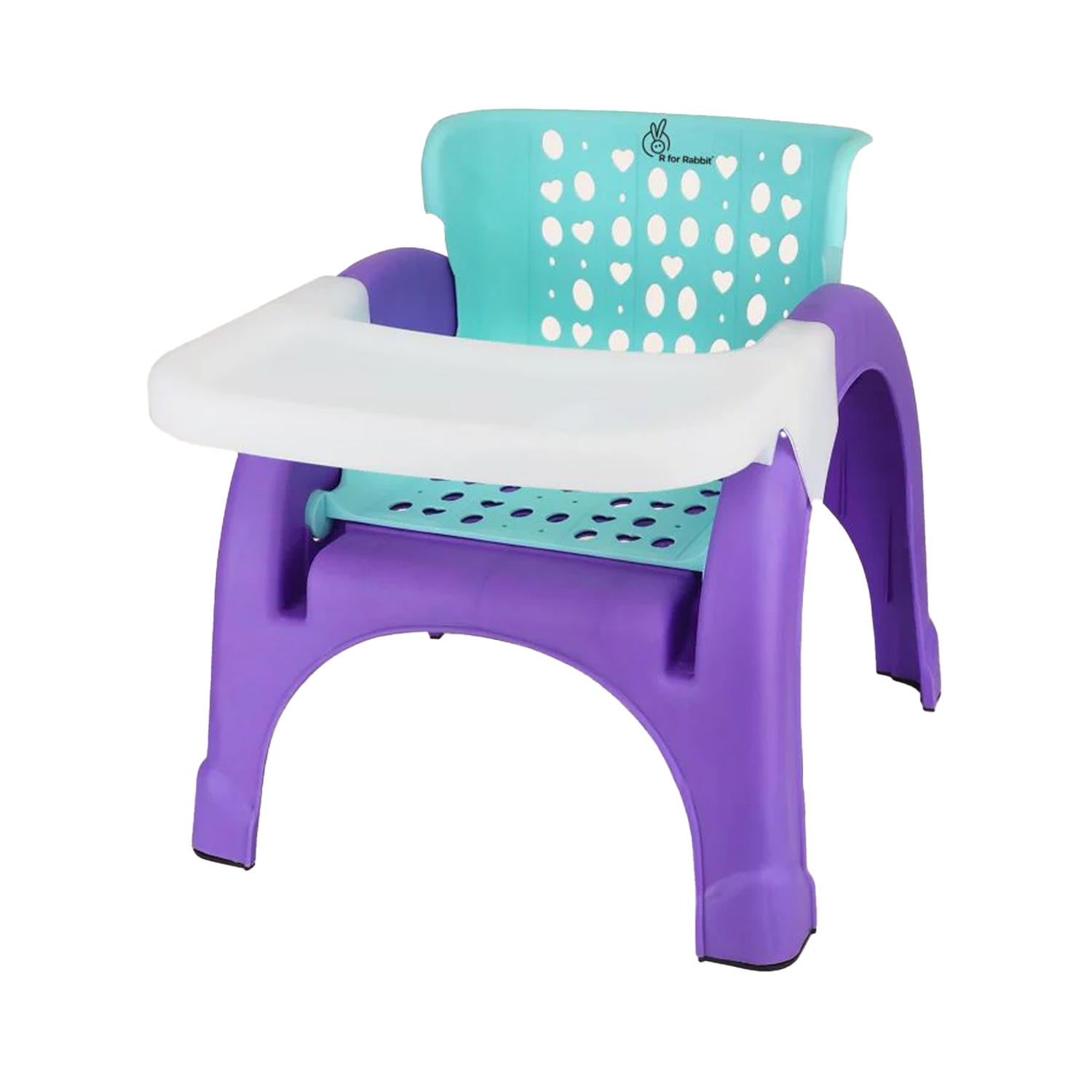 R for Rabbit Jelly Bean 3 in 1 Multi-Functional Kids Chair from 1-8 Years (Green Purple)