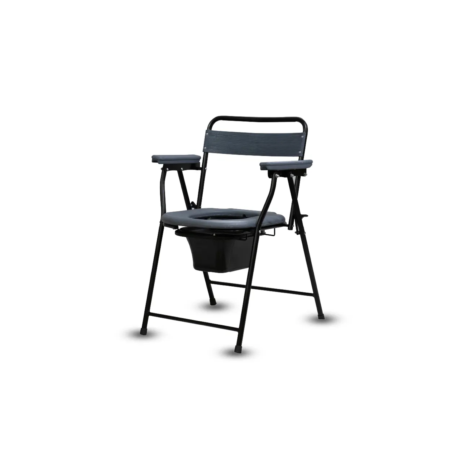 Healthshine Commode Chair Foldable with Hand Rest HS899