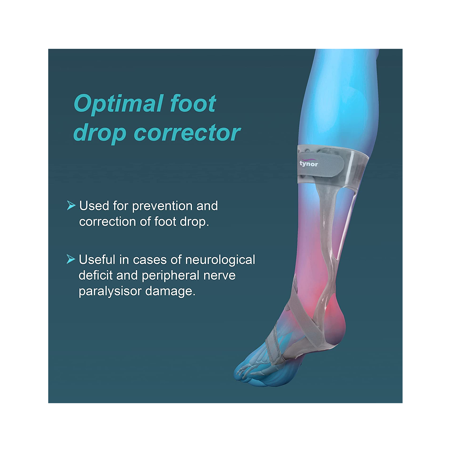 Tynor Foot Drop Splint with Liner Left Small D-43