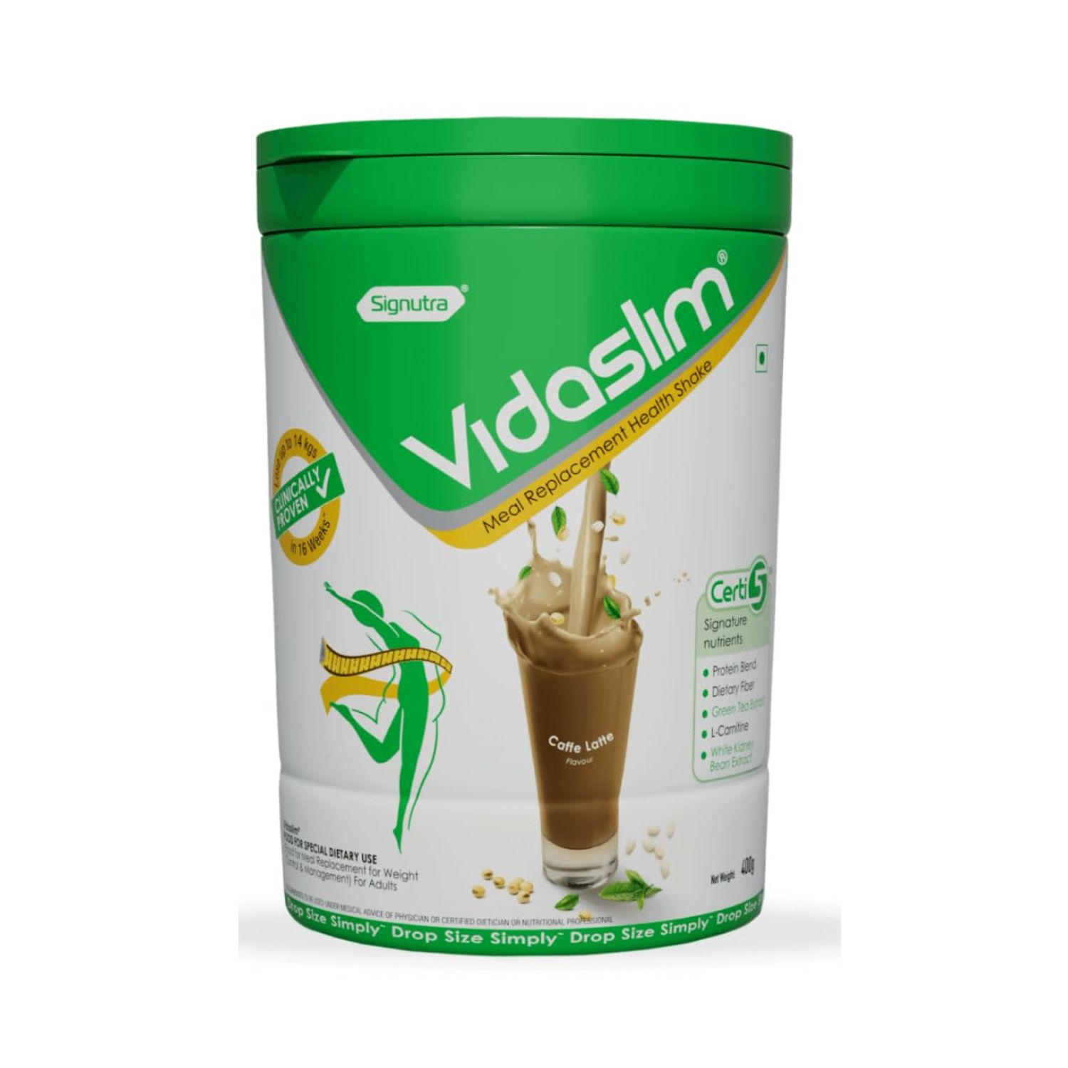 Vidaslim High Protein Meal Replacement for Weight Management-400g Jar (Vanilla) Energy Drink (400 g Vanilla Flavored)