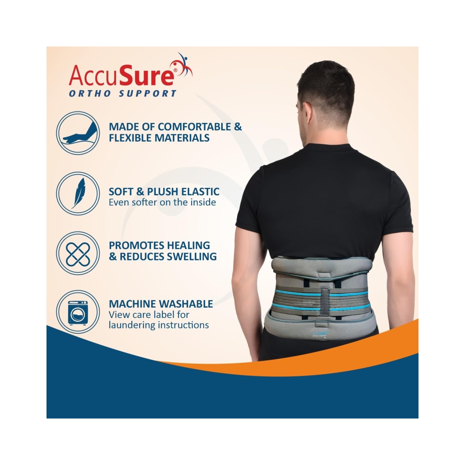 Accusure Eco Frame Back Support Belt (B13) - Small