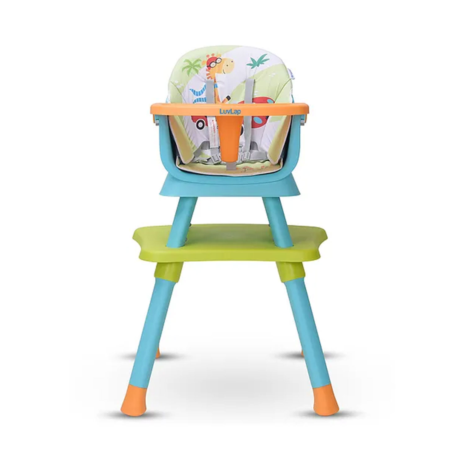 Luvlap Multifunction 6 in 1 Baby High Chair - Green and Blue (M.No 19540)