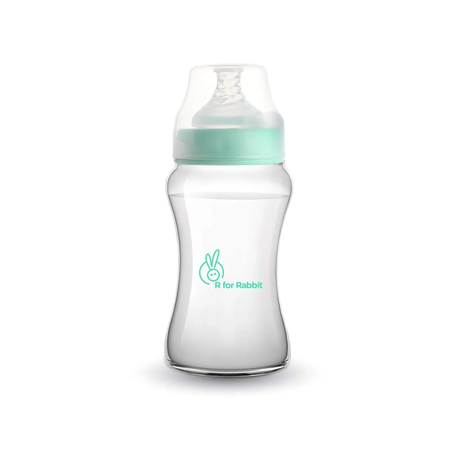 R for Rabbit First Feed PP Feeding Bottle for Babies from 6+ Months 250ml (Sea Green)
