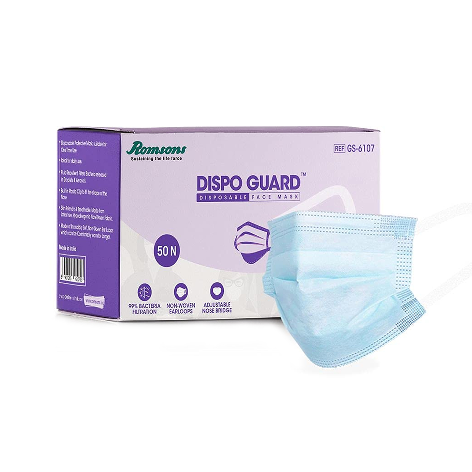 Romsons- Dispo Guard Disposable Face Mask