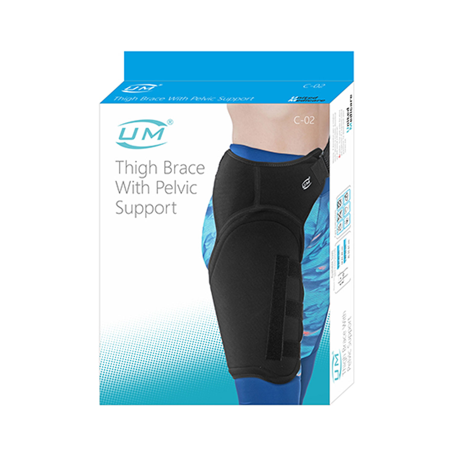United Medicare Thigh Brace with Pelvic Support Right (C-02) - XL