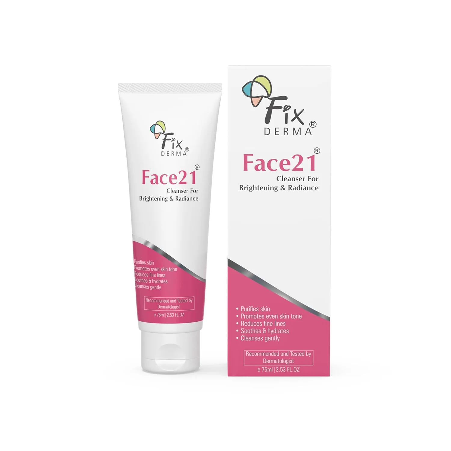 FixDERMA Face 21 Skin Brightening Cleanser 75ml