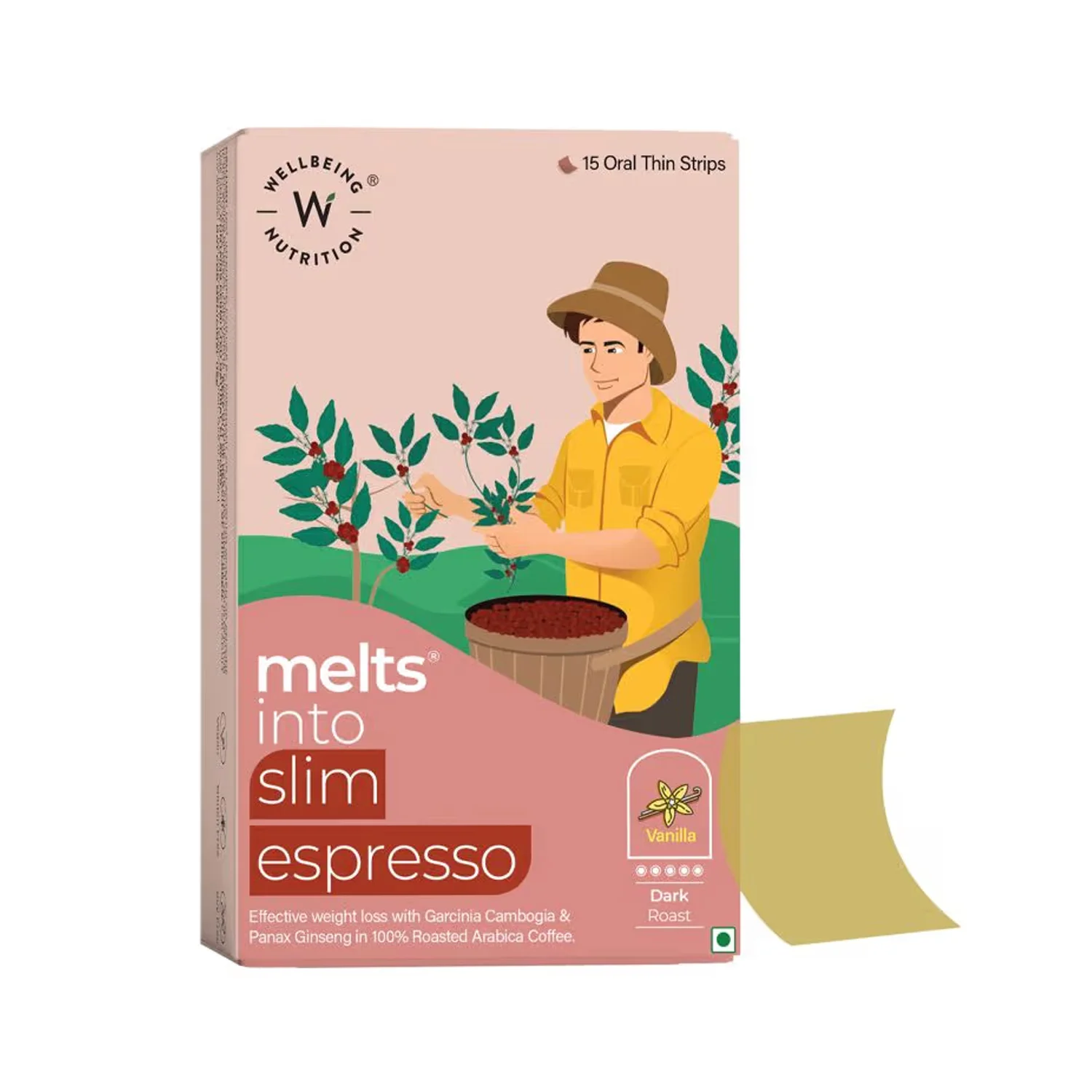 Wellbeing Nutrition Melts into Slim Espresso for Weight Loss (15 Oral Strips)