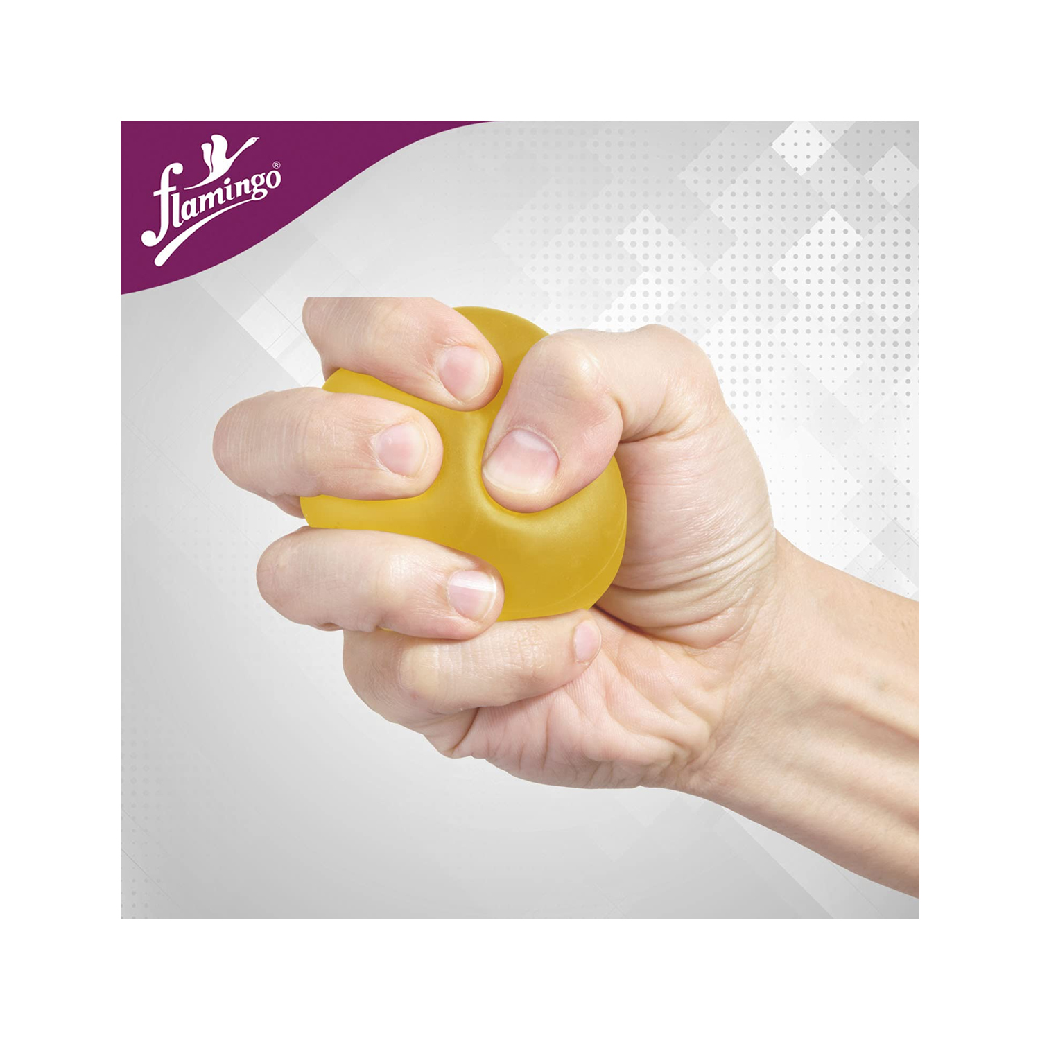 Flamingo Premium Silicone Stress / Exercise Ball OC2393 - Yellow