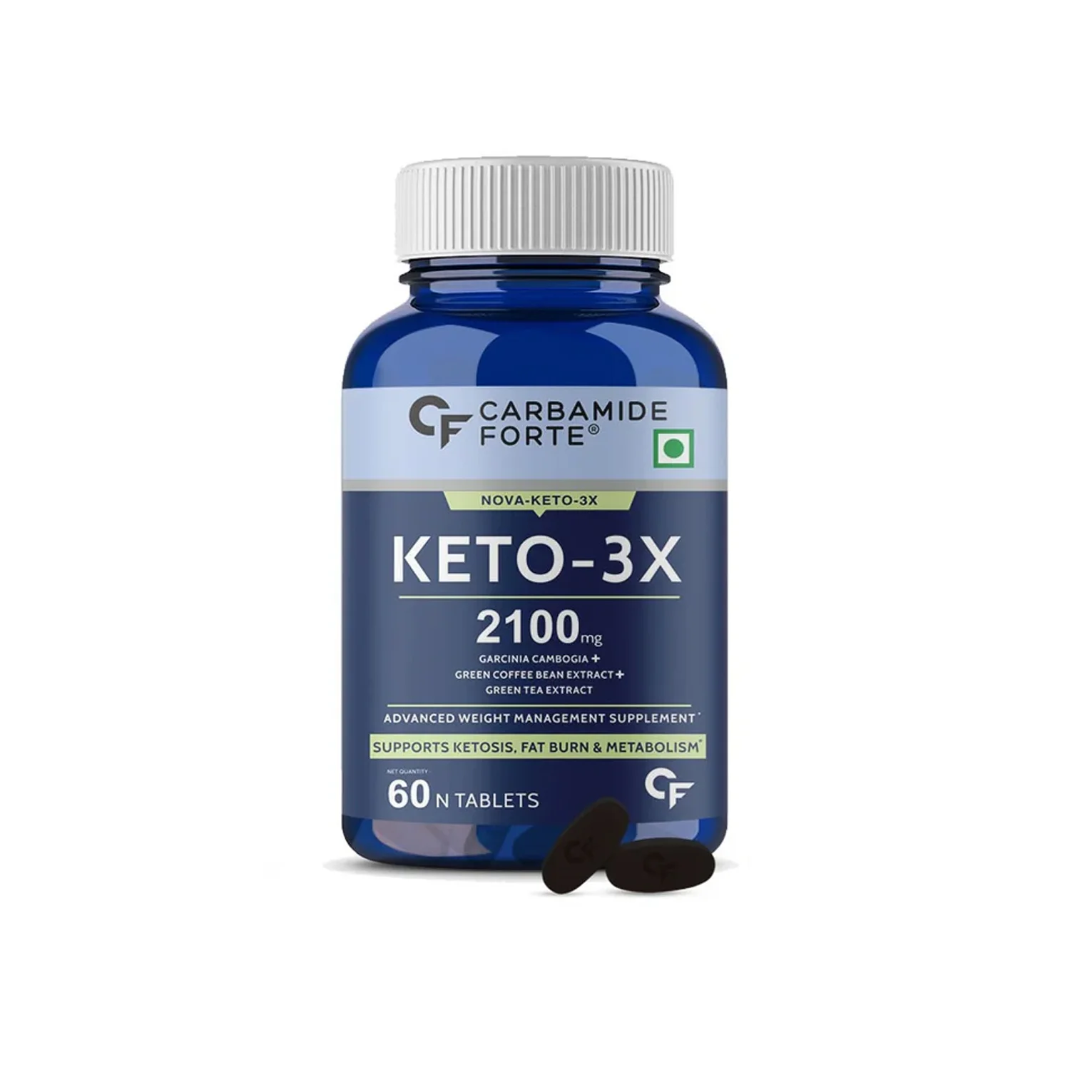 Carbamide Forte Keto-3X Fat Burner Tablet- 60 Tablets