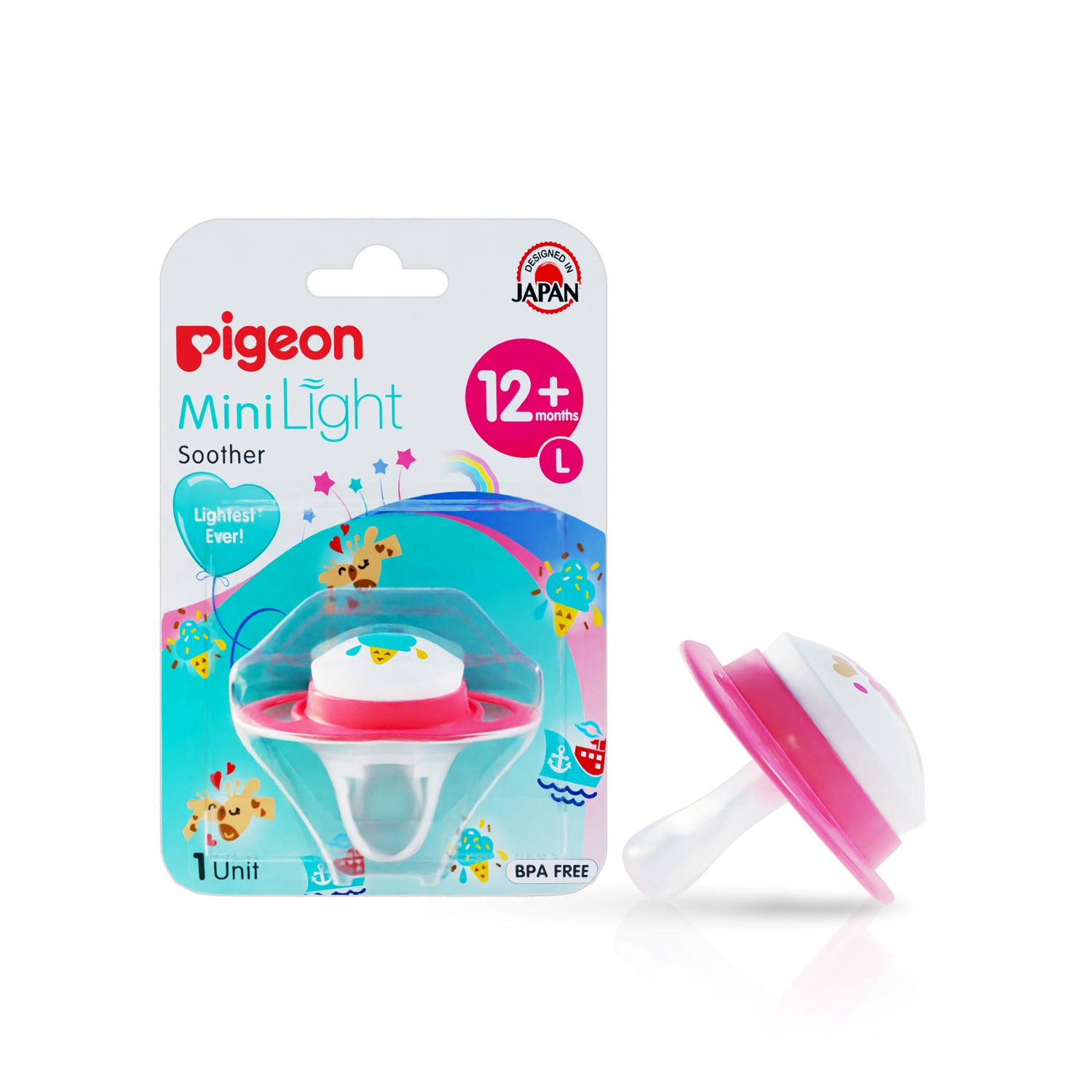 Pigeon Pacifiers L Size (12+Month) with Image of Float Large