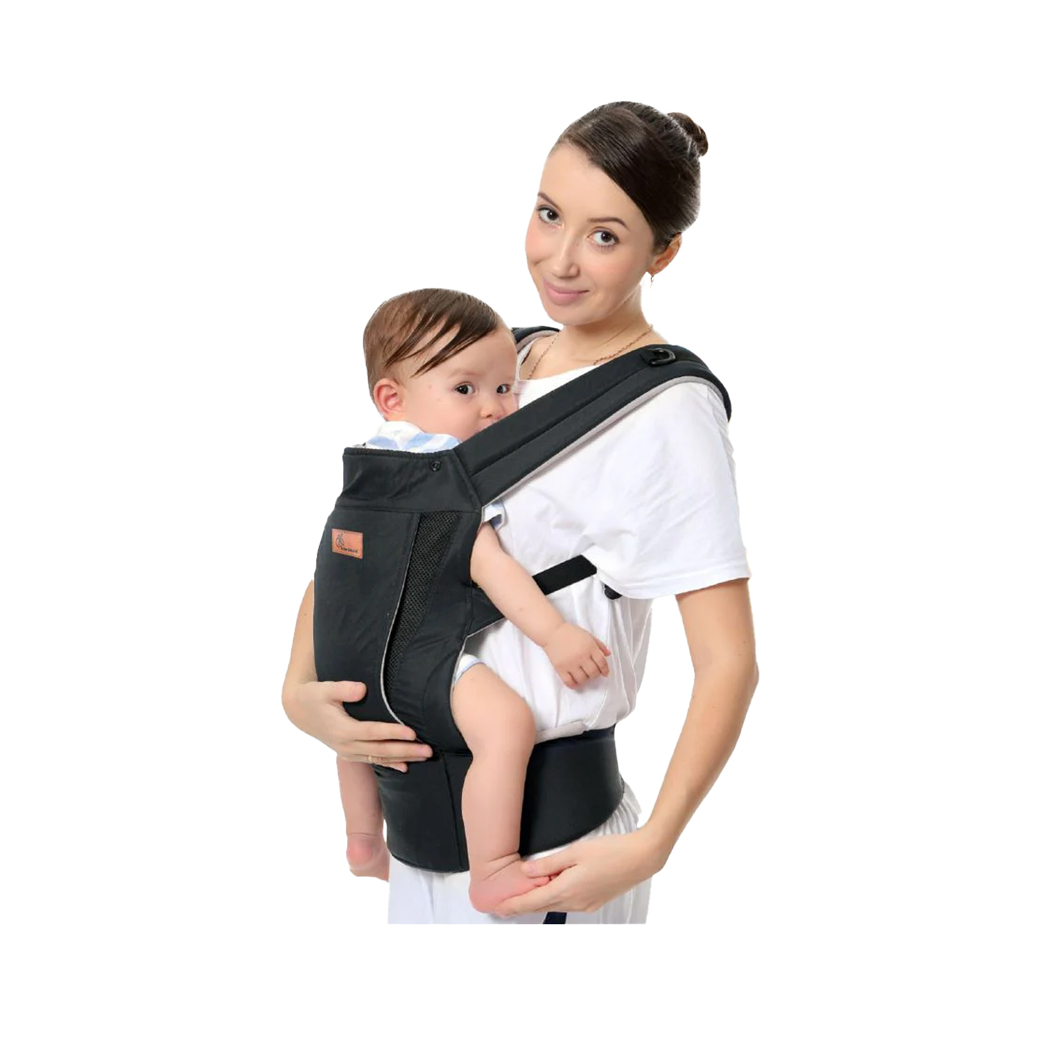 R for Rabbit Comfy Hug Ergo 2- in-1 Baby Carrier (Black)