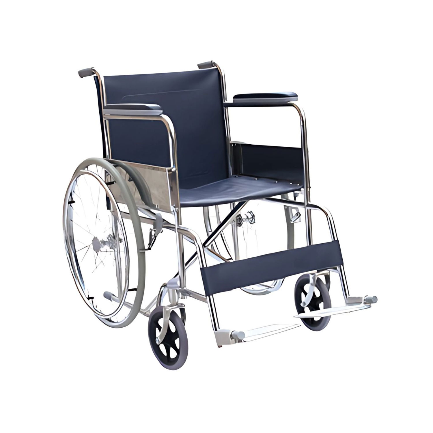 Healthshine Wheelchair Fold Chrome With Spoke Wheel (HS 809)