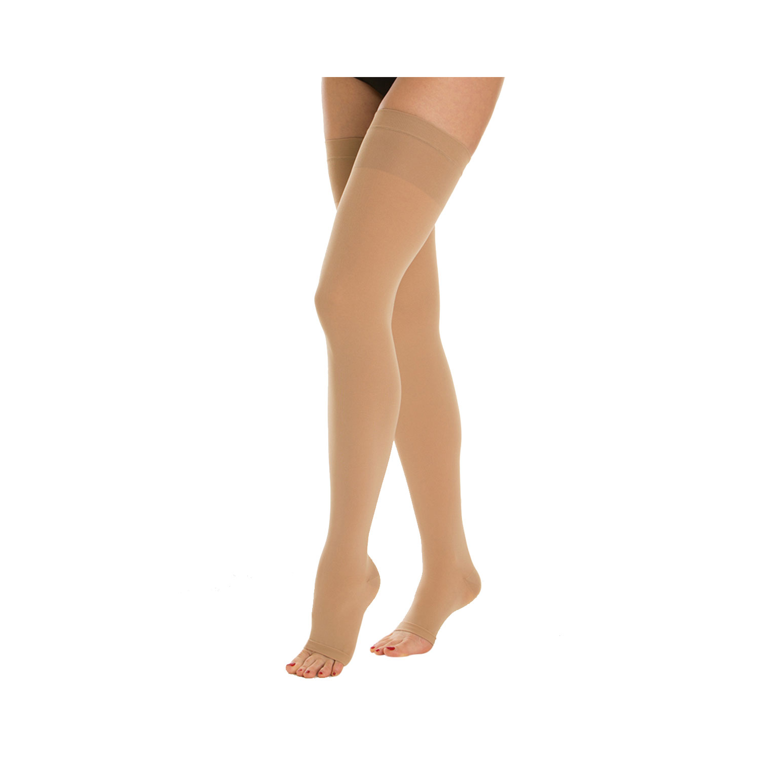Relaxsan M2471A Thigh High Open Toe Cotton Stockings CCL II 23-32mmHg Beige Colour (Primum Cotton) XXL