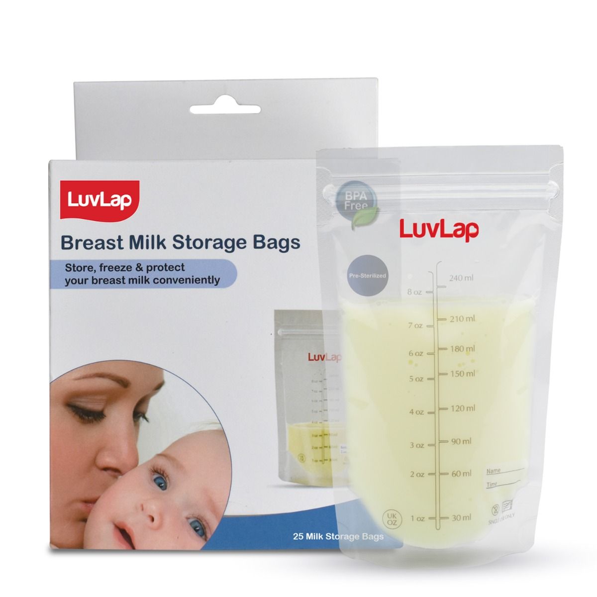 LuvLap Baby Breast Milk Storage Bags Pack of 25Bags (M.No 19103)