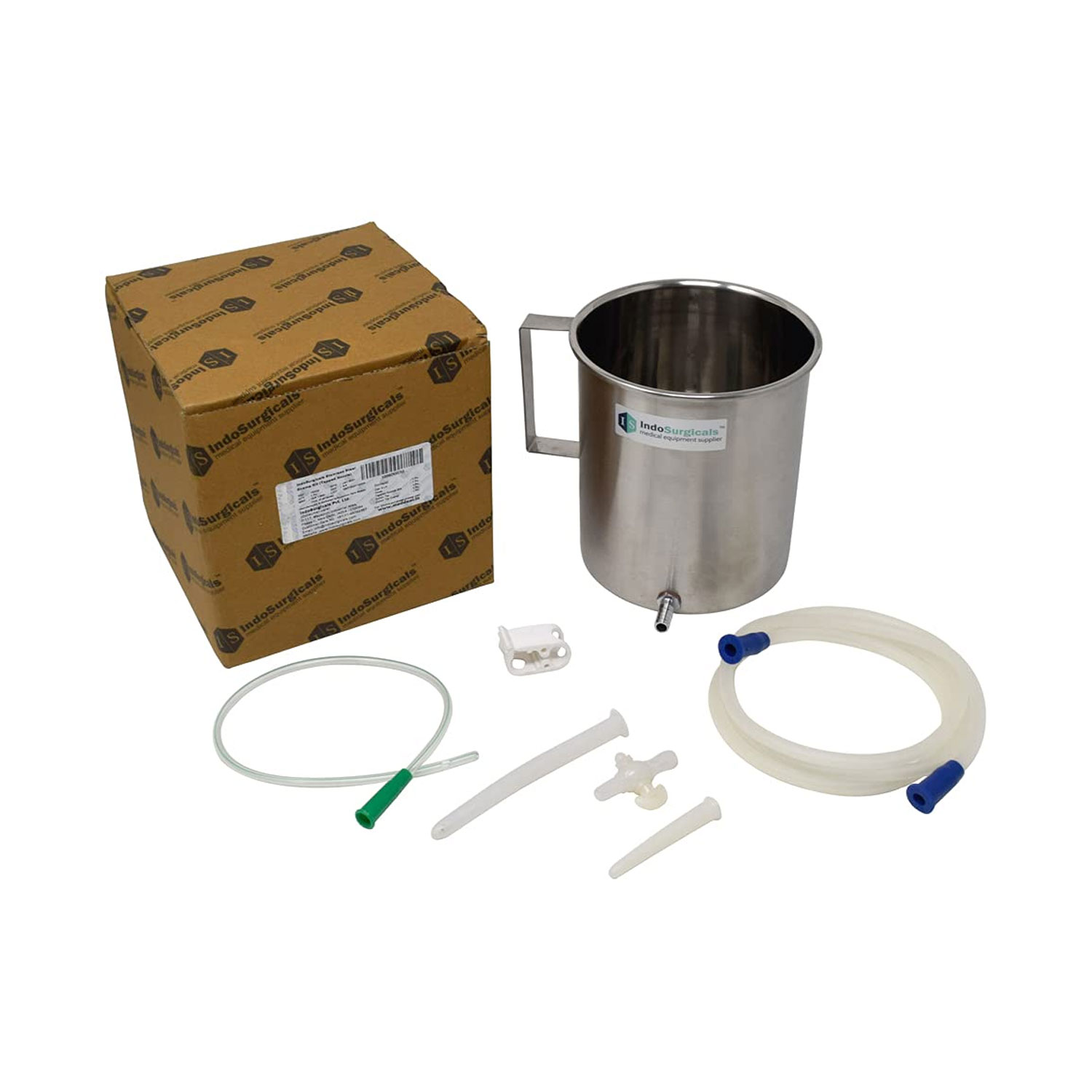 IndoSurgicals Enema Kit (Stainless Steel) 14032 - 1500ml