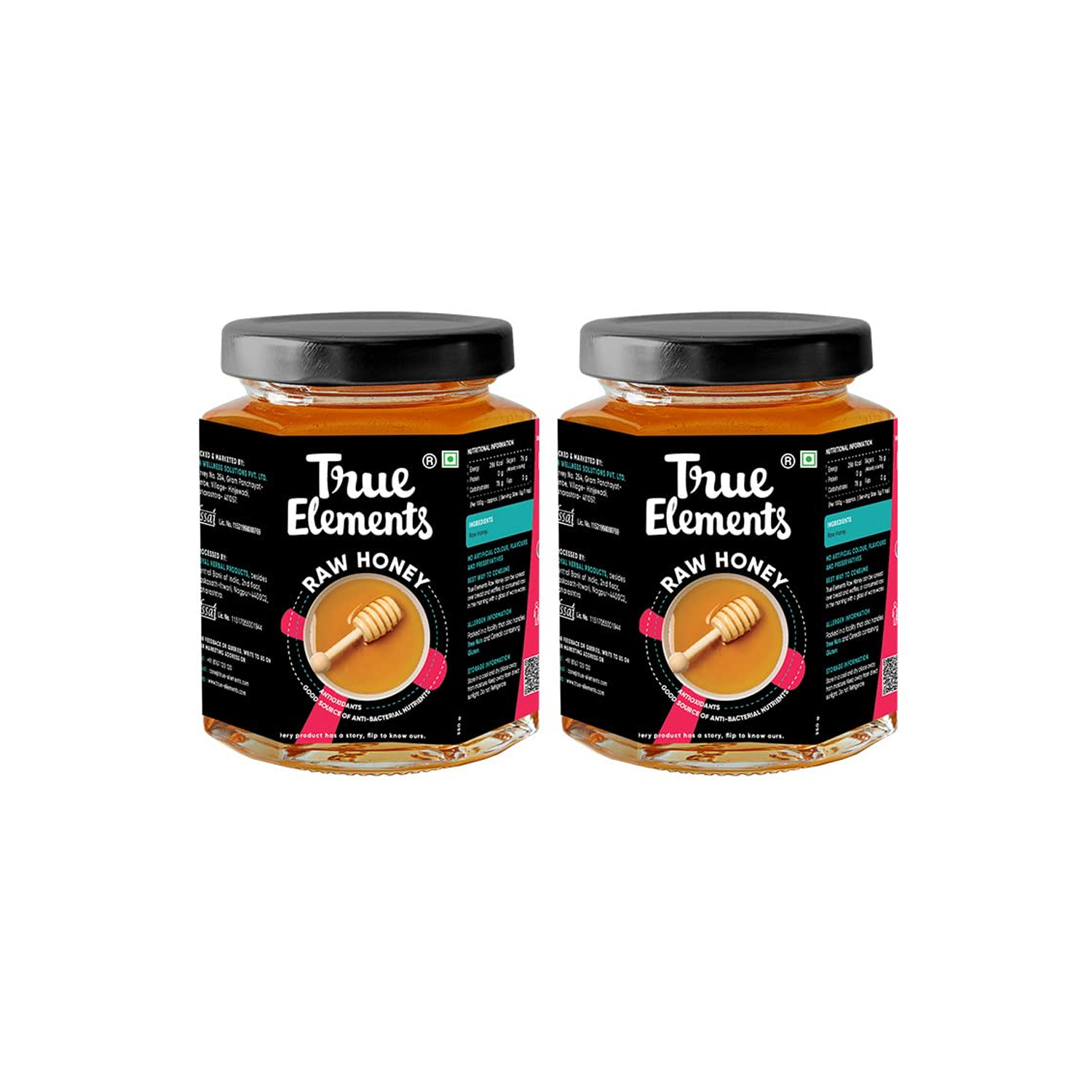 True Elements Raw Honey 700gm (350gm x 2)