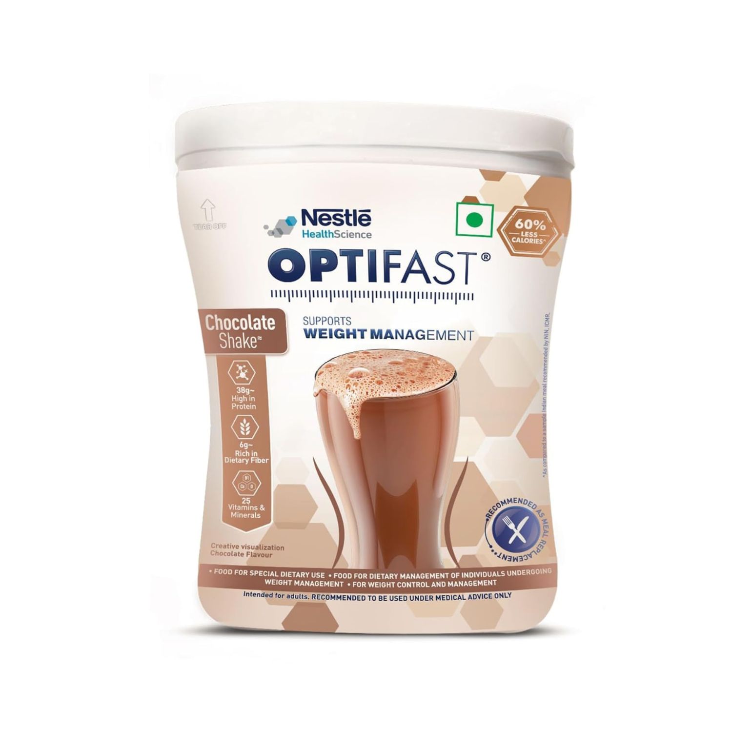 Nestle Optifast Weight Management Shake | Chocolate | Low GI Formula | Scientifically Designed Weight Loss Diet | Meal Replacement Shake for Weight Loss | 400g Jar