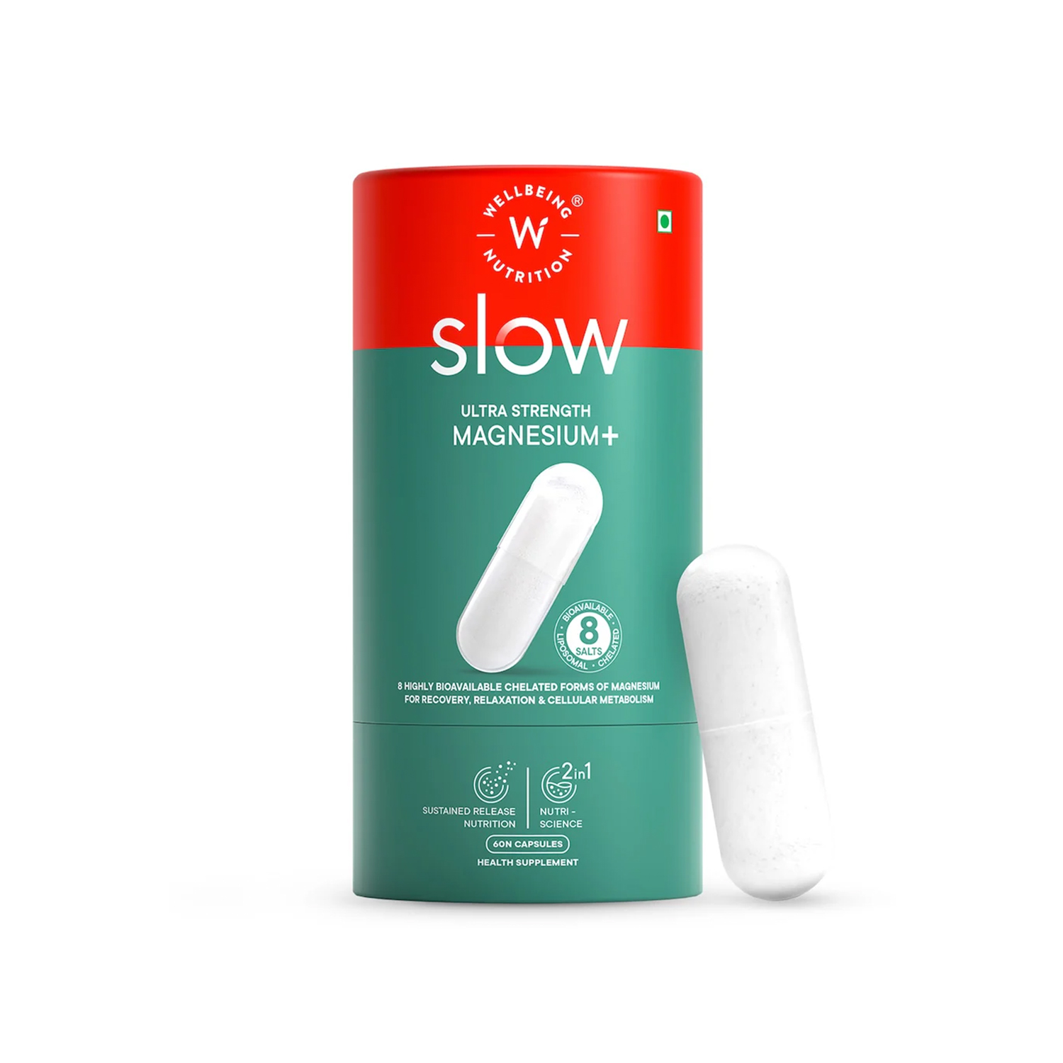Wellbeing Nutrition Slow Ultra Strength Magnesium + (60 Capsules)